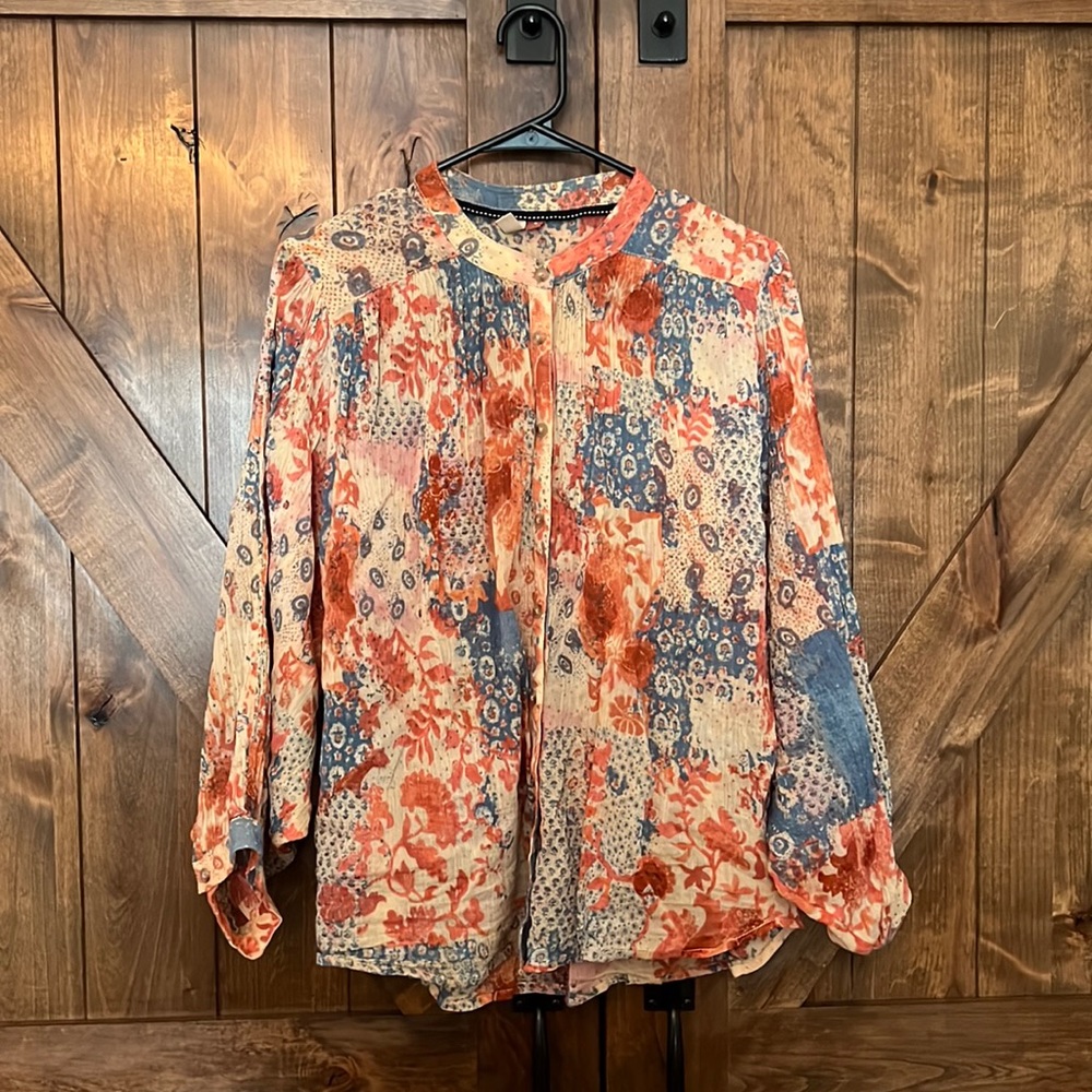 Flowy anthropology pattern Blouse